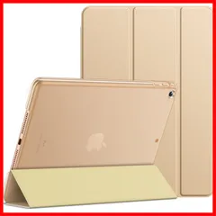 【大人気商品】iPad JEDirect 9.7インチ (2018/2017，第6/5世代用) ケース PUレザー 三つ折スタンド オートスリープ機能 (ゴールド)