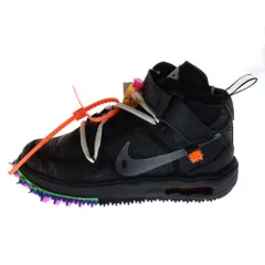 NIKE (ナイキ) ×Off-White AIR FORCE 1 MID Black オフホワイト エアフォースワン ミッドカットスニーカー ブラック US6/24.0cm DO6290-001