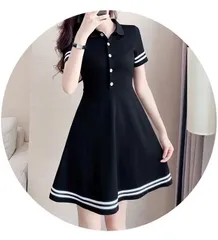 再入荷‼️‼️ ゴルフウェア ワンピース ゴルフ テニス Aライン 白 黒 韓国