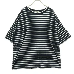 美品 MONKEY TIME モンキータイム ボーダー柄 半袖 Tシャツ XL ブラック メンズ 古着