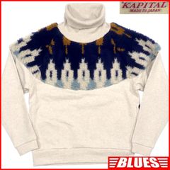 未使用 KAPITAL キャピタル M ネイティブ柄切替 タートルネック 2 スウェット トレーナー スウェットサイズM一覧←SEULB屋着古← JJ1396