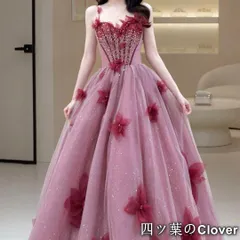 【美品・未使用新品】お花が散りばめられたオシャレ可愛い イブニングドレス?.?