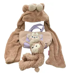 186000 現状品 Disney ディズニー 3点 シェリーメイ 香港 トートバック ポーチ ファンキャップ かばん ぬいぐるみ マフラー