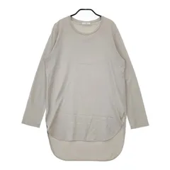 The BaTONe LONGSLEEVE ROUND-HEM コットン 長袖Ｔシャツ カットソー ロンＴ グレー レディース バトン【中古】5-0102M∞