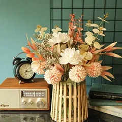 造花 インテリア おしゃれ 花束 秋 フェイクフラワー 人工観葉植物 ブーケ 鉢植え 枯れない花 季節飾り 撮影小道具 ウェ