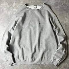 00s USA製 NIKE ワンポイント スモール スウォッシュ ロゴ刺繍 スウェット トレーナー XXL / 00年代 ナイキ アメリカ製 スウッシュ