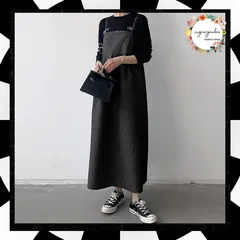 ジャガードウェーブ キャミワンピース 韓国 Aライン ロングワンピース レディース 体型カバー 重ね着 ジャンパースカート オールインワン ゆったり おしゃれ キャミワンピ シボ加工 サロペット 着やせ カジュアル 春夏秋冬 86SSJL-017