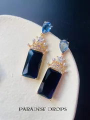 王冠 ピアス 豪華 かわいい 姫 女王 大きい　ティアラ ゴージャス　K18