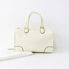 イタリア製 ヴァレクストラ Valextra スモール ボストンバッグ /アイボリー ソフトカーフスキン BAG かばん カバン【2400014045413】