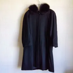 美品⭐️ エンチャリオット ENCHARIOT ロングコート カシミア100% ブルーフォックスファー フード付き 極美品 大きめ オーバーサイズ 高級コート ブラック インポート＆セレクト