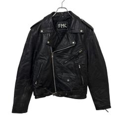 FMC ブラック ダブルライダースジャケット - メルカリ