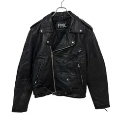 古着☆FMC ダブルライダースジャケット サイズ44 カウレザー 牛革 ブラック 2025年最新】fmc ライダースの人気アイテム - メルカリ