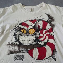 90s Tシャツ チェシャ猫 ヴィンテージ 90s art ディズニー