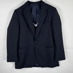 古着 ポロ・ラルフローレン POLO RALPH LAUREN USA製 テーラードジャケット ブレザー スーツ  ネイビー ストライプ メンズ