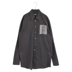 RAF SIMONS (ラフシモンズ) 03AW closer期 UNKNOWN PLEASURES Joy Division 刺繍長袖シャツ アーカイブ ブラックのサムネイル