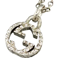 【新品仕上げ済み】　グッチ　ネックレス　アラベスク　インターロッキング　GG シルバー