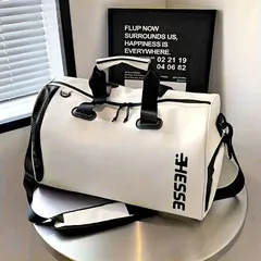 新品 シューズ収納&汚れものスペース付き2WAYゴルフボストンバッグ/ホワイト(CG-AB50908)ゴルフバッグ ボストンバッグ メンズ レディース ユニセックス 大容量 2スペース ストラップ付 デザイン オシャレ 鞄 カバン ゴルフ用品 ゴルフ小物