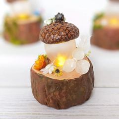 どんぐりランプ〜フラワー〜　LED照明　ミニチュア　シルバニア　ドールハウスにも