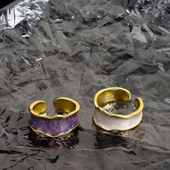 リング 指輪 レディース 太め ごつめ 幅広 ワイド 金属アレルギー シンプル