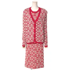 Missoni ミッソーニ アンサンブル サイズ42/44 ニット ワンピース ドレス カーディガン リブ袖 総柄 イタリア製 ブランド古着【中古】20250616/RA5108