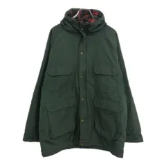 80年代 USA製 WOOLRICH ウールリッチ マウンテンパーカー グリーン(メンズ XL)中古 古着 U7619