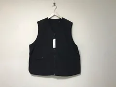 新品未使用本物ジーユーGUジップデカビッグナイロンベストジレコートメンズサーフアメカジミリタリーストリートスケーターワークビジネススーツモードゴルフドレスXXL黒ブラック2XL