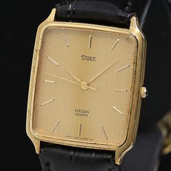 美品】CITIZEN DUKE オクタゴン クォーツ 腕時計 ゴールド文字盤 