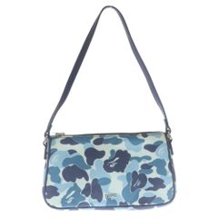 A BATHING APE (アベイシングエイプ) 21AW CAMO MINI BAG カモフラ ミニ バッグ ハンドバッグ ブルー