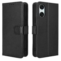 Xperia 10 VI ケース 手帳 SO-52E チェック柄 手帳 ケース 【Color】ブラック