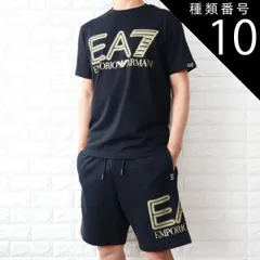 種類10:ネイビー/L エンポリオ アルマーニ EA7 Tシャツ＋ハーフパンツ セットアップ メンズ ブラック ネイビー 2024年春夏 新着 3DPT37