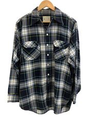 ヴィンテージ vintage 50's~60's 50~60年代 Deacon Brothers チェック オープンカラーシャツ 開襟シャツ ループカラー 長袖シャツ グリーン 101MT-4188