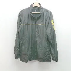 ◇ adidas フロントファスナー ロゴワンポイント スポーティー 長袖 ナイロンジャケット サイズL ブラック メンズ E  【1309250041160】