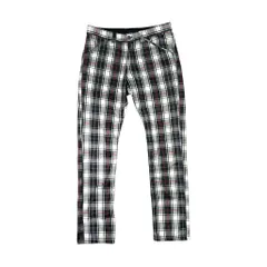 FILA GOLF フィラ ゴルフ チェック柄 裏起毛 スラックスパンツ L y