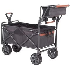 マックスポーツ 折り畳みワゴンXL ブラック グレー 1844246 ブレーキ キャリー カート キャンプ アウトドア BBQ バーベキュー 自立式 海水浴 Mac Sports