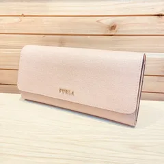 HM FURLA フルラ 長財布 レザーウォレット ピンク系 レディース