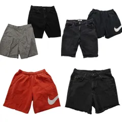 古着卸 まとめ売り ショートパンツ 6枚セット (メンズ XL /2XL /34 /40 ) Lee ナイキ 中古 古着 NA5074
