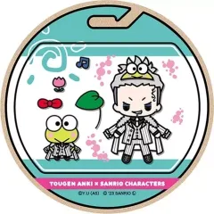 【新品】コースター [新品] 桃巌深夜×けろけろけろっぴ ウッドコースター ミニキャラver. 「桃源暗鬼×サンリオキャラクターズ」