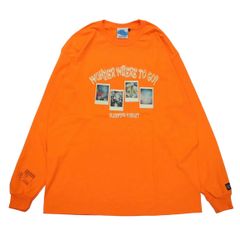 【SLEEPING TABLET】ロンT "つぶら × SLEEPING TABLET COLLABORATION L/S TEE" / ORANGE サイズ1
