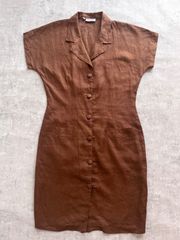 80's mama linen dress made in Italy