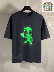 【今日WTO】Balenciga エイリアン柄 丸首半袖 T バレンシガ-AB68