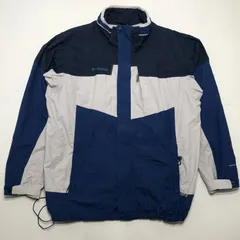 Columbia Bugaboo OMNI-TECH コロンビア INTERCHANGE EST.1938 ナイロンジャケット マウンテンジャケット マウンテンパーカー ベトナム製 メンズL ネイビー/ブラック