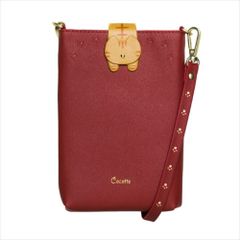 ☆ レッド ☆ ショルダーストラップ付きスマホポーチ Cocotte スマホショルダーバッグ レディース スマホポーチ ショルダー スマホポシェット スマホ ショルダーバッグ 大人 かわいい ミニショルダーバッグ 縦 斜めがけ おしゃれ 可愛い オシャレ