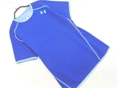 UNDER ARMOUR アンダーアーマー ロゴ トレーニングウェア Tシャツ sizeSM/青 ■◆ メンズ