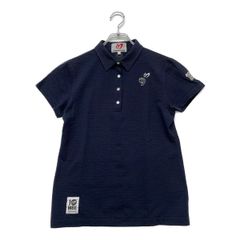 中古 メンズ アンパスィ and per se 半袖シャツ M 紺×白 モック