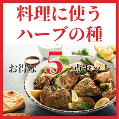【ハーブの種】料理に使うハーブの種　５点セット（スパイスやお料理に！）
