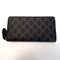 Th989711 グッチ GGエンブレム ジップアラウンドウォレット 821207 ブラック系 ラウンドファスナー長財布 メンズ GUCCI 未使用