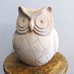 ＨＭ383　フクロウ　テラコッタ製品　オーナメント素焼き