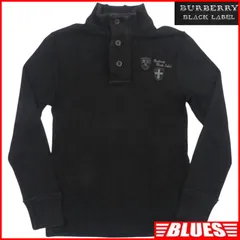 BURBERRY BLACK LABEL 廃盤 バーバリーブラックレーベル スウェット M ヘンリーネック 長袖シャツ カットソー ジャケット_ブルゾン_サイズM一覧←SEULB屋着古← TY4000