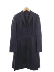 美品　AKRIS アクリス　コート　ノーカラー カシミヤ100% ネイビー MG_4869.jpg