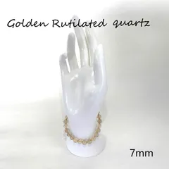 ゴールドルチルクォーツ ブレスレット パワーストーン 天然石 針水晶 一点物 金運 財運 ビジネス運 商売運 勝利 達成 石言葉 家庭円満 強運 洞察力の向上